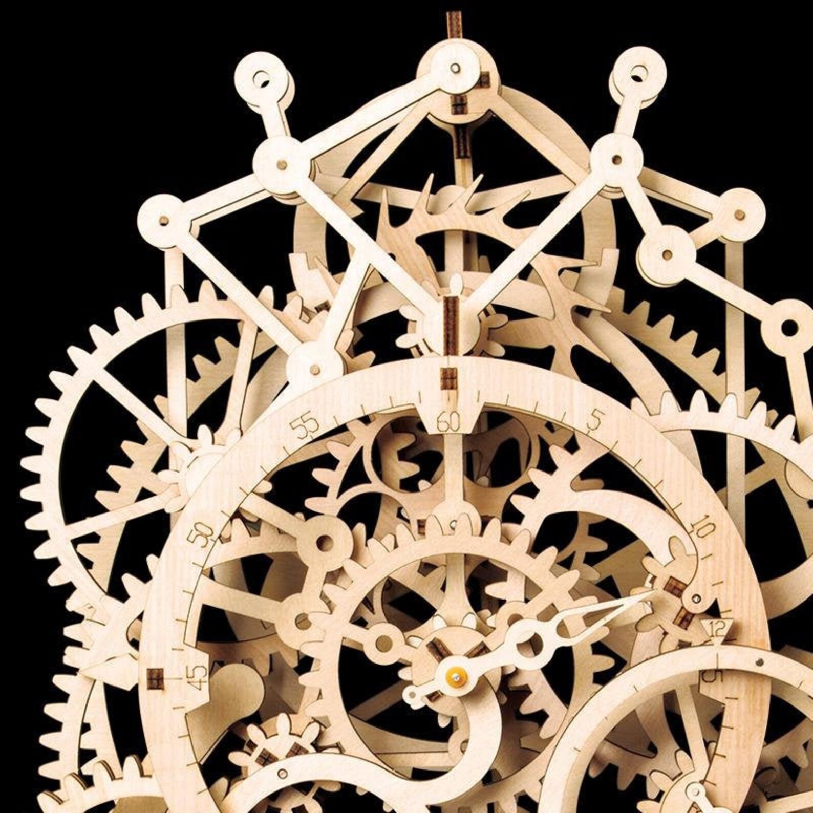 DIY 3D Laser Cut Wooden Clock Mechanical Gears Gift Home Decor Etsy