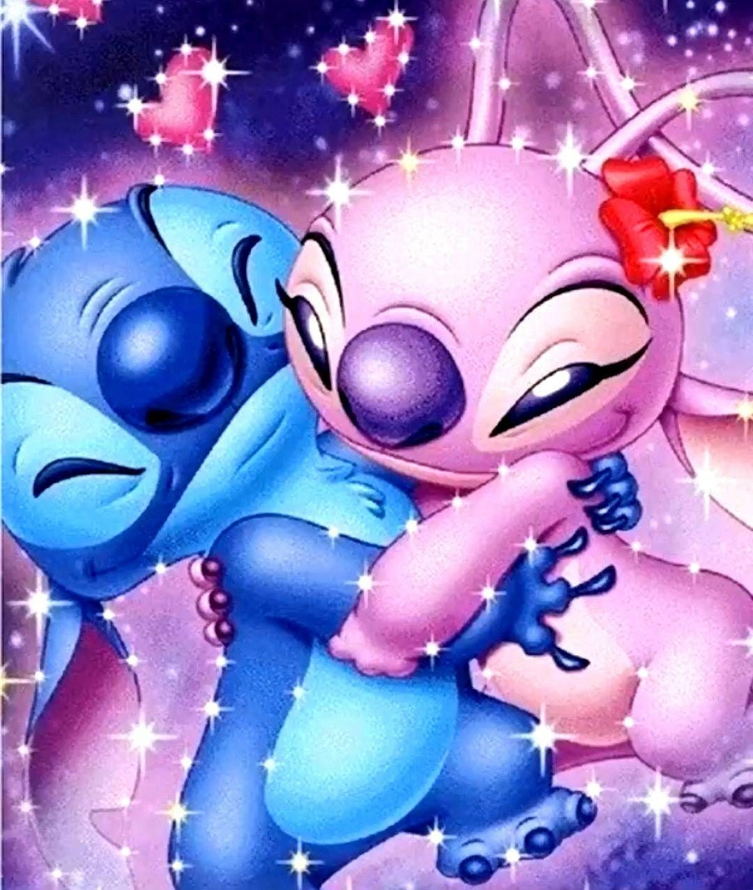 stitch and angel wallpaper