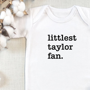 Littlest Taylor Fan Baby Onesie®, Taylor Baby Tee, Taylor Fan Baby Bodysuit, Pop Culture Music Baby Clothes,