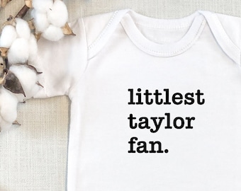 Littlest Taylor Fan Baby Onesie®, Taylor Baby Tee, Taylor Fan Baby Bodysuit, Pop Culture Music Baby Clothes,
