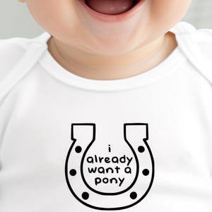 Western Pony Onesie®, Cowboy Cowgirl Baby Outfit, Funny Western Baby, Pony Lover Onesie®, Western Themed Baby Shower, Gift for Cowgirl