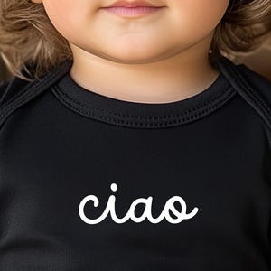 Ciao Italian Baby Onesie®, Cute Italian Baby Bodysuit, Italian Baby Shower Gift, Funny Italian Baby Shower Gift, Italian Baby Boy Gift