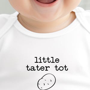 Little Tater Tot Baby Onesie®, Cute Nickname Baby Bodysuit, Foodie Baby Onesie®, Coming Soon Onesie®, Baby Reveal Onesie, Hipster Baby Gift