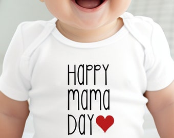 Happy Mama Day Baby Onesie®, Our First Mom Day Baby Bodysuit, Gift From Baby, Mother's Day Onesie®, Mothers Day Baby, Happy Mothers Day Baby