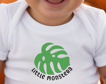 Little Monstera Baby Onesie®, tropische plant baby body, landbouw babycadeau, plant body, natuur body tuinieren safari babycadeau