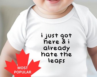 Hockey-Babybodys, Sportbodys, Geschenkkorb für Jungen zur Babyparty, Geschenk für Hockeyfans (Flyers, Habs, Flames, Oilers, Jets, Leafs)