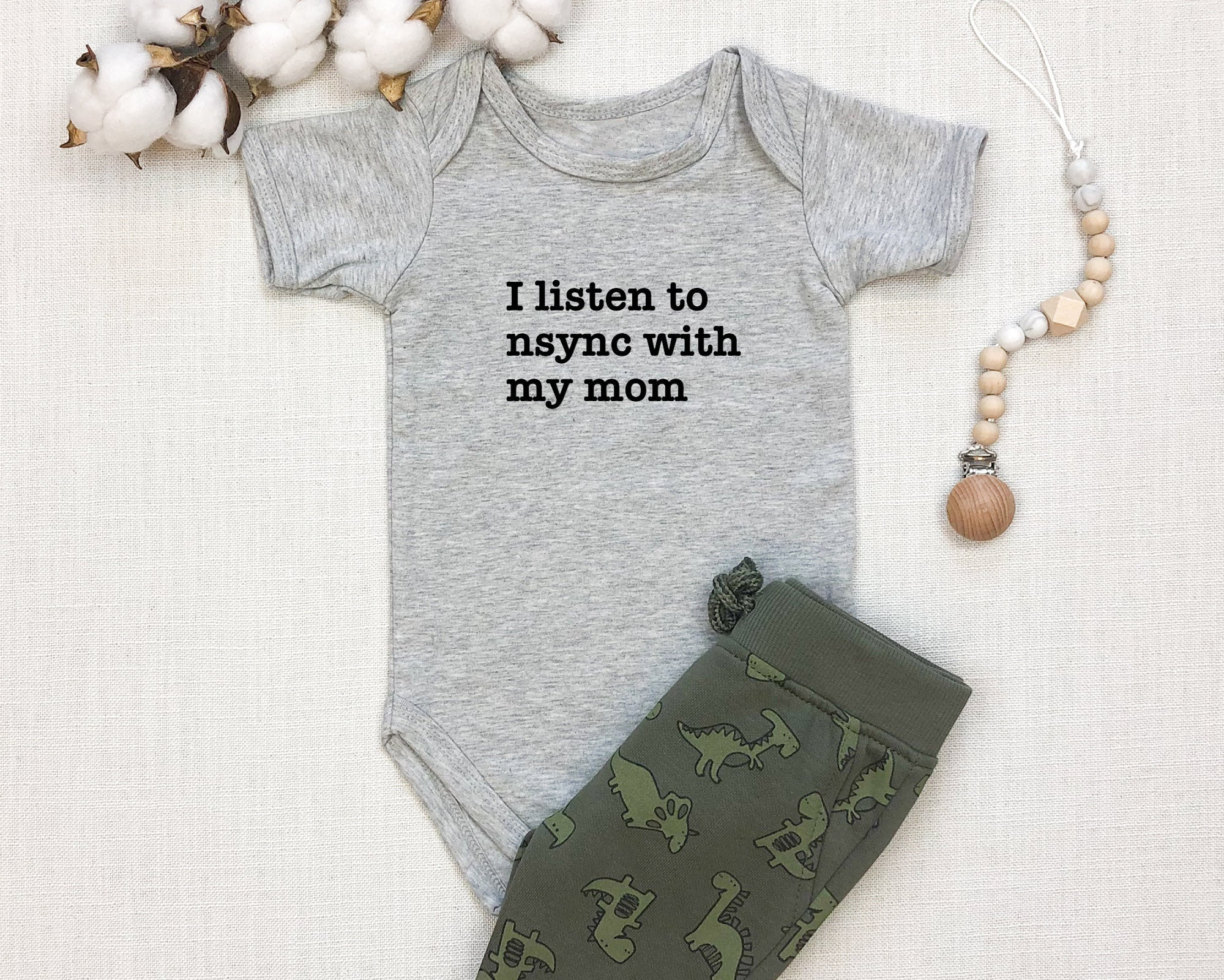 I Listen to NSYNC With My Mom Baby Onesie® NSYNC Baby Shirt Etsy Canada