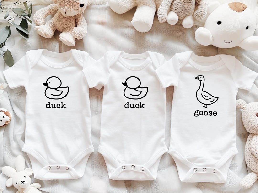 Duck Duck Goose Matching Triplet Bodysuit Set, Gift for Canadian ...