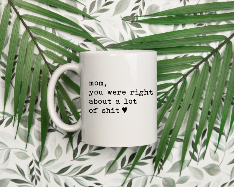 Mom You Were Right About A Lot Of Shit Mug, Funny Mother's Day Mug, Funny Coffee Cup for Mom, Funny Mothers Days Gift, Mom Was Right Mug image 2