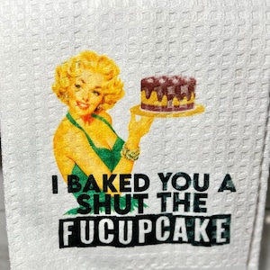 Sassy Retro Kitchen Towels - Innapropriate Kitchen Gift - Retro Decor