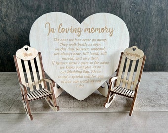 Memorial Rocking Chairs for Weddings - In Memory of Those Not With Us