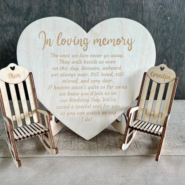 Memorial Rocking Chairs for Weddings - In Memory of Those Not With Us