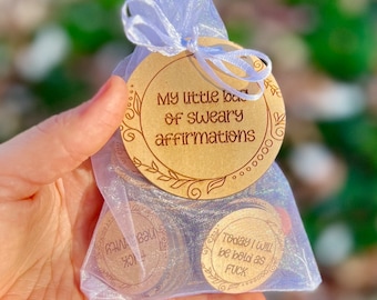 Sweary Affirmation Tokens - Inappropriate Positive Humor (Set of 25)