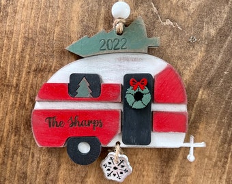 Personalized Retro Camper Ornament