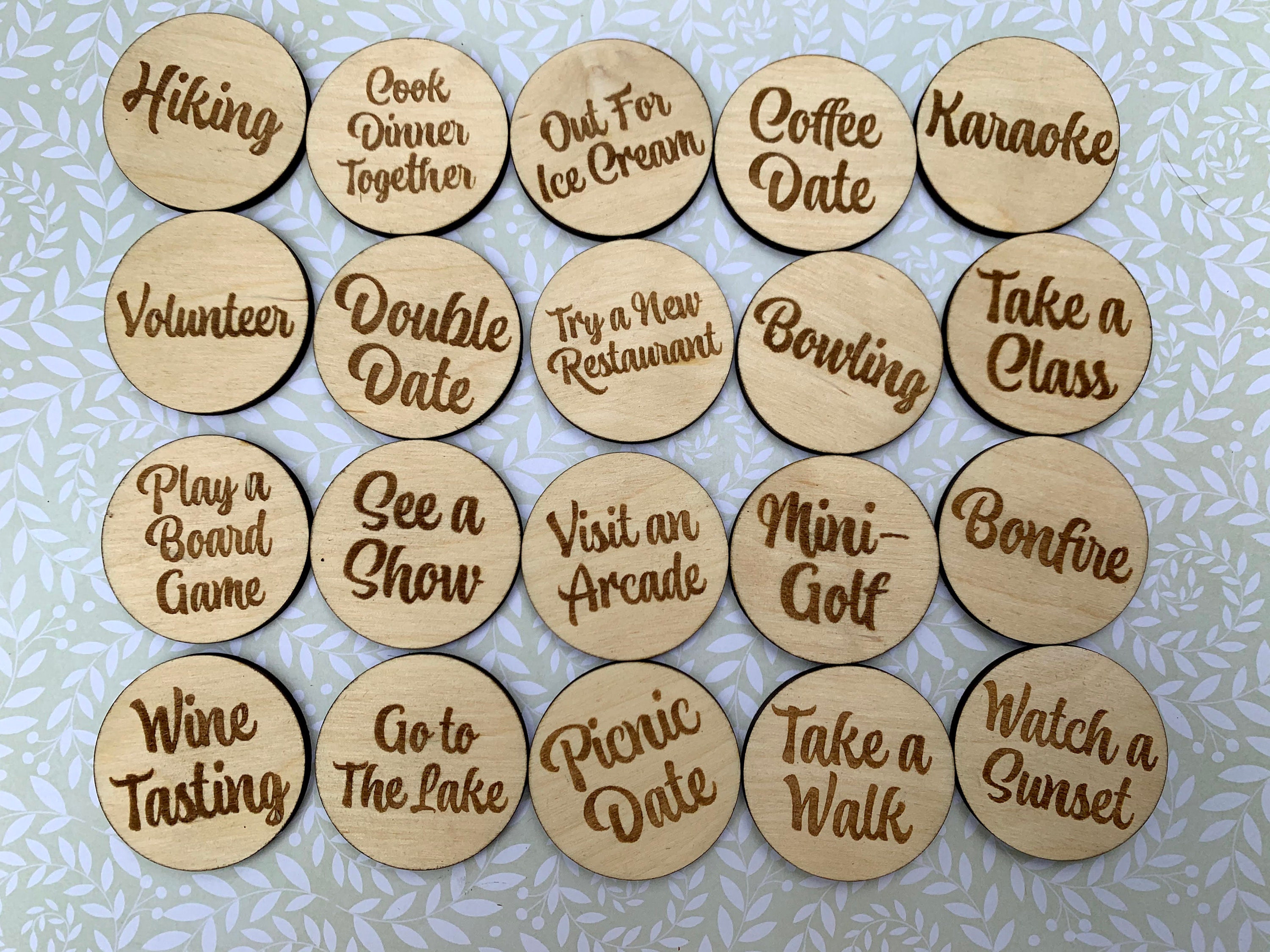 Date Night Activity Tokens, DIY Funny Tokens 20 Couples Games Date Night  Ideas Date Night Games Funny Wooden Couples Date Night Activity Token for  Couples (Herat 2)–DIY Box By Yourself – BigaMart