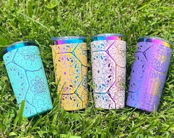 Rainbow Iridescent Hidden Swear Word Tumbler - Laser Engraved 20 oz