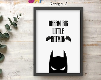 Dream Big Boys Bedroom Decor: Framed play room Superhero Art Print