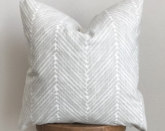 Modern Home Decor Neutral Pillow Cover Gray Beige Herringbone Pillow Scalamandre Geometric Greige Pillow Neutral Stone
