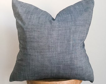 Chambray pillows | Etsy Linen Chambray Large Bolster Pillowcase