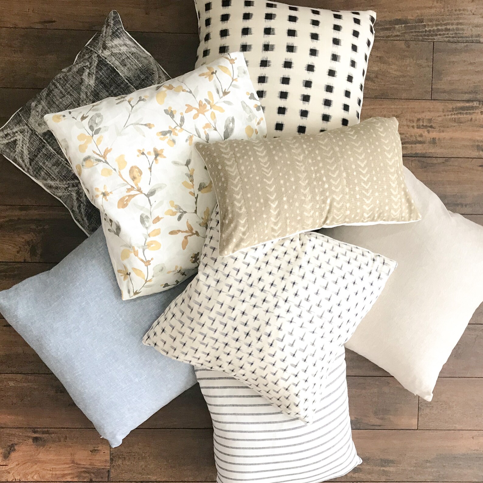 Chambray Linen Pillow Cover Solid Blue Indigo Chambray Etsy