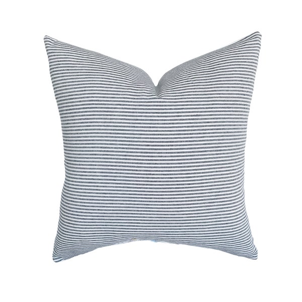 Striped Navy Pillow Etsy