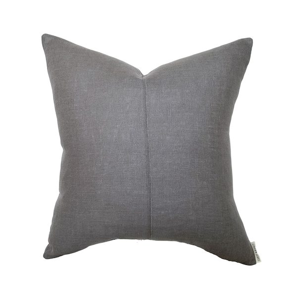 Grey Linen Pillow Etsy