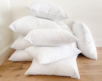 Feather Down Pillow Insert | 12x20 | 14x20 | 16x26 | 18x18 | 20x20 | 22x22 | 24x24 | 26x26