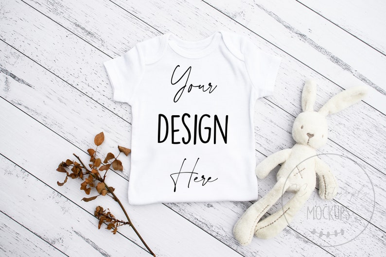 Download White Baby Vest Mockup Unisex Newborn Baby Vest Half ...