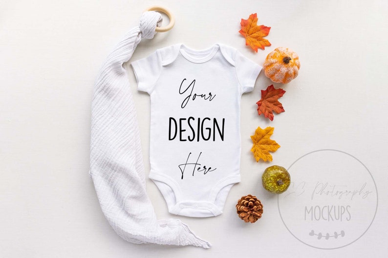 Download Fall Baby Vest Mockup Newborn Baby Grow Mockup Autumn Baby | Etsy