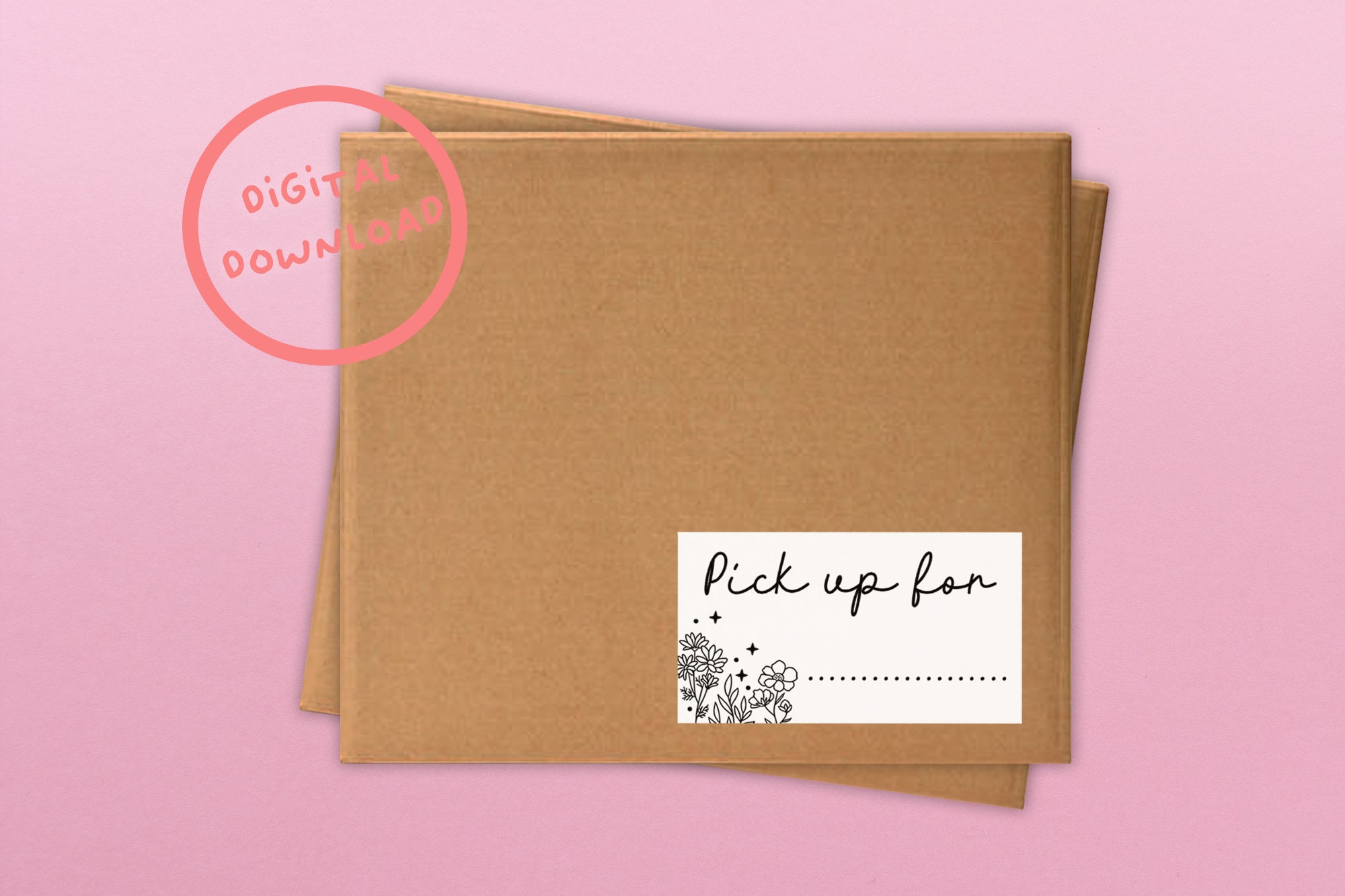 Pick up Sticker for Thermal Printer PNG | Local Pickup Sticker | Small ...