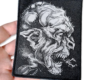 Orcs of the Eye Patch | Embroidered Patch | Battle Jacket | Wizard Cleave | Orc | Nerd Patches | Monochrome Patches | Heavy Metal Patches