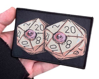 D20 Patch | Embroidered Patch | Battle Jacket | Battle Vest | D Twenty | Nerd Patches | Wizard Cleave | Heavy Metal Patches