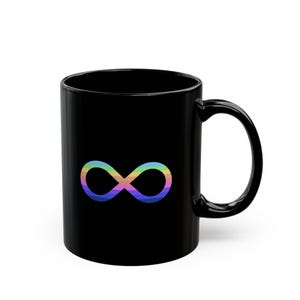 Symbol (Infinity) - Autism Neurodiversity Mug - Black Ceramic (11oz, 15oz) - Infinity
