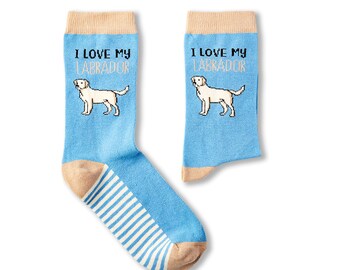 Ladies I Love My Labrador Socks | Gift | 1 Pair | Cotton Rich Socks | Premium Socks | Novelty | Gifts