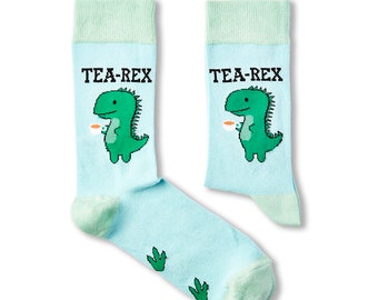 Unisex Tea-Rex Socks | Gift | 1 Pairs | Cotton Rich Socks | Premium Socks | Novelty | Gifts