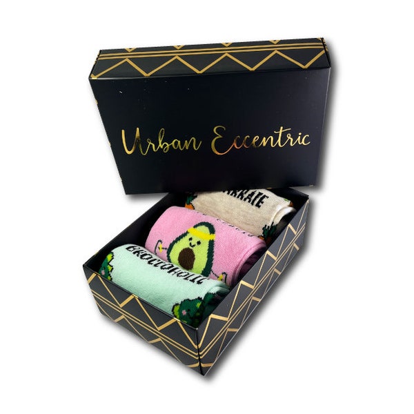 Ladies Veggie Gift Set | Gift | 3 Pairs | Cotton Rich Socks | Premium Socks | Novelty | Gifts