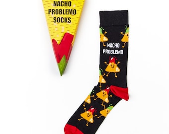 Unisex Nacho Problemo Socks | Gift | 1 Pair | Cotton Rich Socks | Premium Socks | Novelty | Gifts