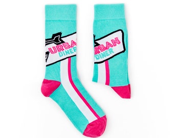 Unisex Urban Diner Socks | Gift | 1 Pair | Cotton Rich Socks | Premium Socks | Novelty | Gifts