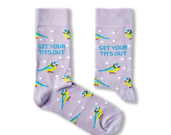 Unisex Get Your Tits Out Socks | Gift | 1 Pair | Cotton Rich Socks | Premium Socks | Novelty | Gifts