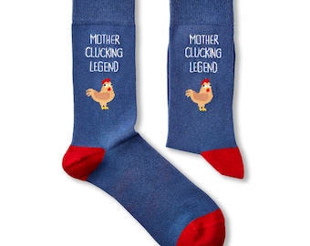 Unisex Mother Clucking Legend Socks | Gift | 1 Pair | Cotton Rich Socks | Premium Socks | Novelty | Gifts