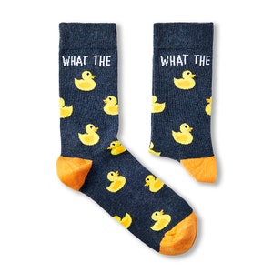 Unisex What the Duck Socks | Gift | 1 Pairs | Cotton Rich Socks | Premium Socks | Novelty | Gifts