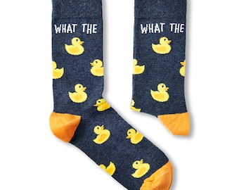 Unisex What the Duck Socks | Gift | 1 Pairs | Cotton Rich Socks | Premium Socks | Novelty | Gifts