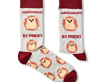 Unisex Surrounded By Pricks Socks | Cotton Rich Socks | 1 Pair | Premium Socks | Novelty | Gifts