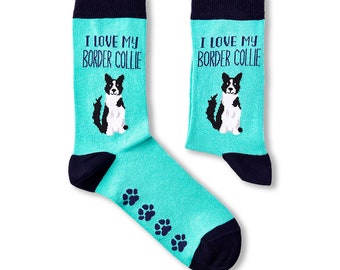 Ladies I Love My Border Collie Socks | Gift | 1 Pair | Cotton Rich Socks | Premium Socks | Novelty | Gifts