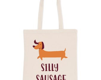 Silly Sausage| Tote | Gift | Premium Cotton Tote | Novelty | Gifting | Reusable Shopping Bag | Cotton Canvas