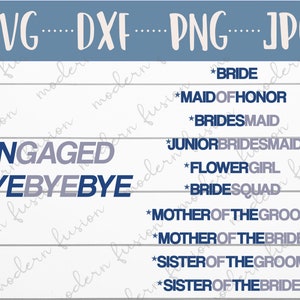 NGaged ByeByeBye SVG-bundel | Jaren 90 Bachelorette SVG | Bachelorette svg, Bruidsfeest svg, Trouwfeest svg, DIY Bachelorette