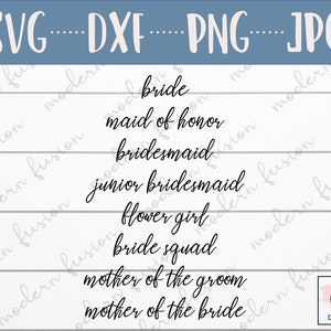Bridal Party Titles-Beach Bach SVG, SVG files for Cricut, Bachelorette svg, Bride svg, Wedding Party svg, beach svg