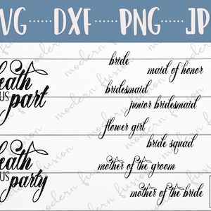 Til Death Do Us Part SVG bundle / Til Death Do Us Party / Bachelorette svg, Bride svg, Wedding Party svg, Halloween svg, Halloween couple