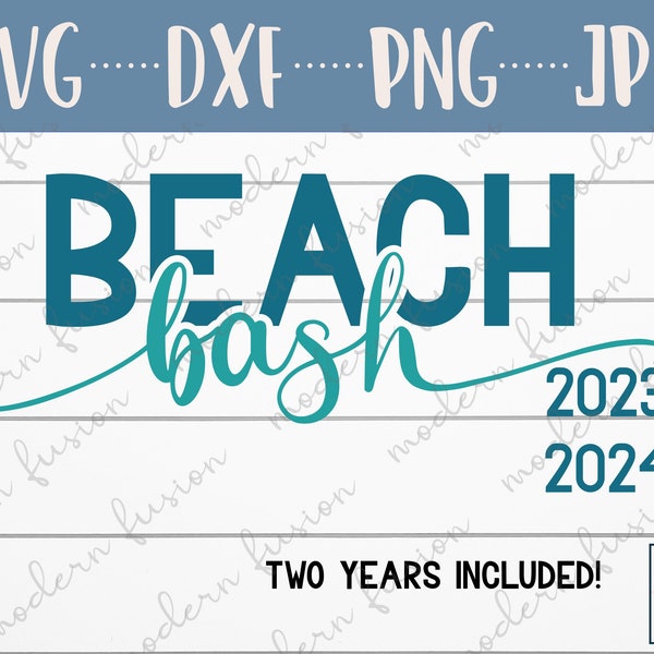 Beach Bash SVG | Personalized Beach SVG | Beach Party Decor | Custom Beach SVG