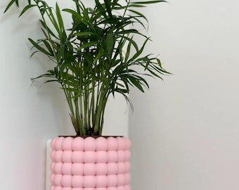 Bubbly Wall Planter | Modern 3D Printed Geometric Decor | Floating Indoor Pot
